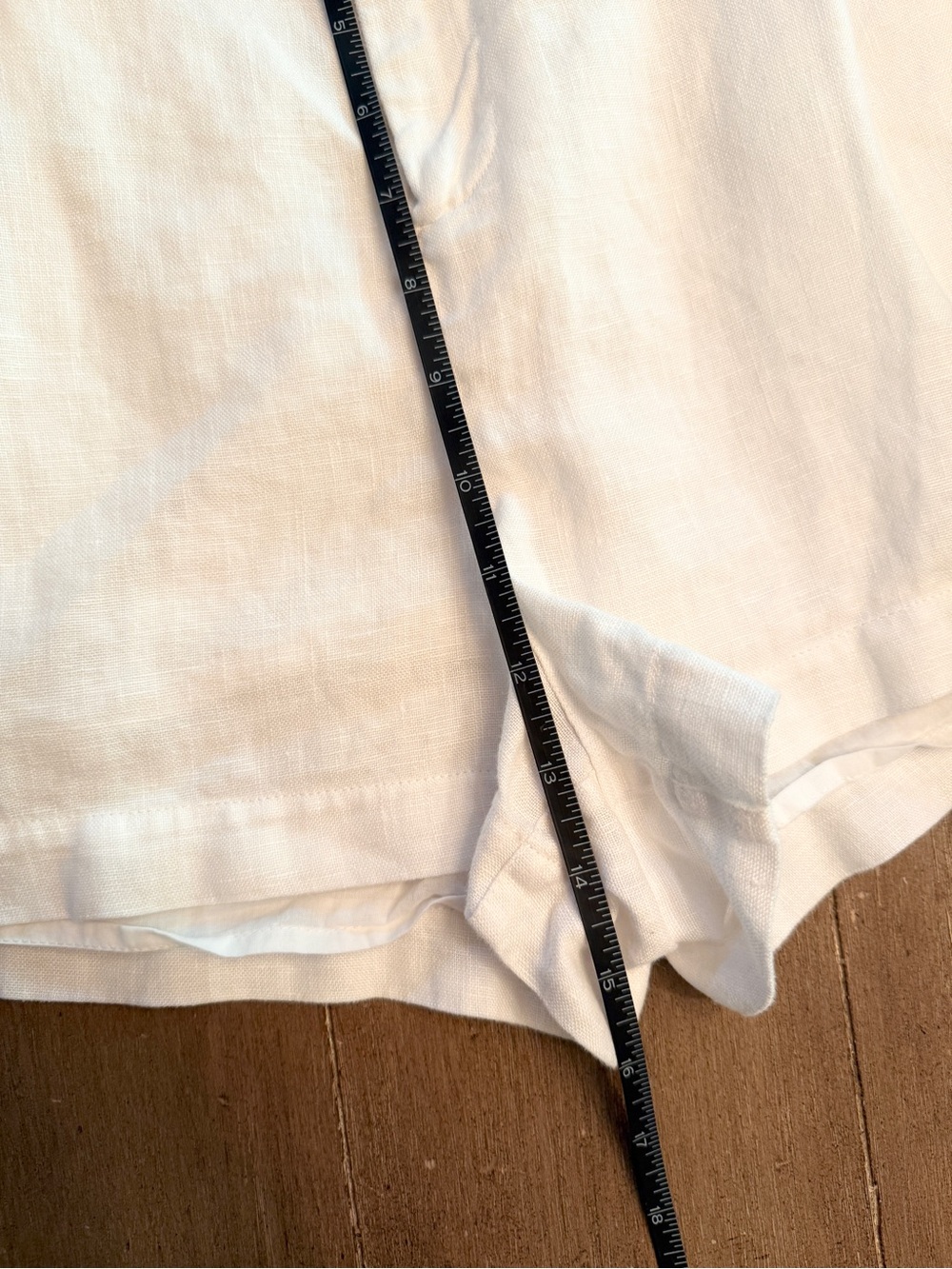 & Other Stories Linen Tailored Shorts White Size 6 - Picture 7 of 8